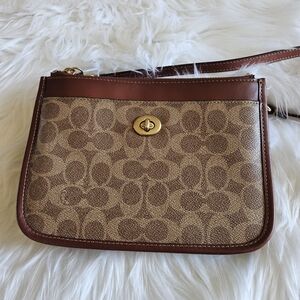 Brown Coach Signature Crossbody Bag